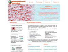 Tablet Screenshot of microencapsulationinnovations.com